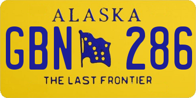 AK license plate GBN286