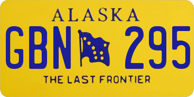 AK license plate GBN295
