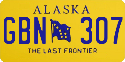 AK license plate GBN307