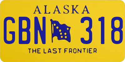 AK license plate GBN318