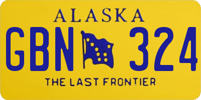 AK license plate GBN324