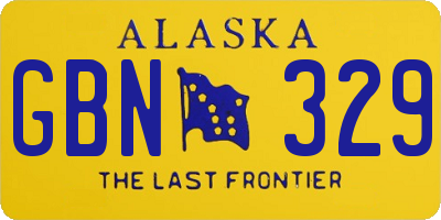 AK license plate GBN329