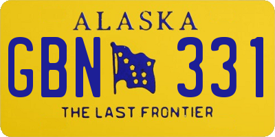 AK license plate GBN331