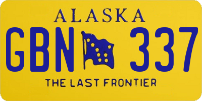 AK license plate GBN337
