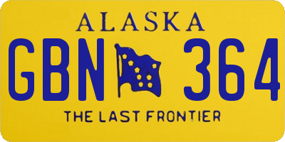 AK license plate GBN364