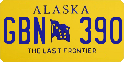 AK license plate GBN390