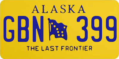 AK license plate GBN399