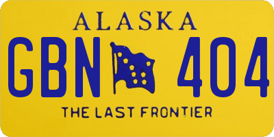 AK license plate GBN404