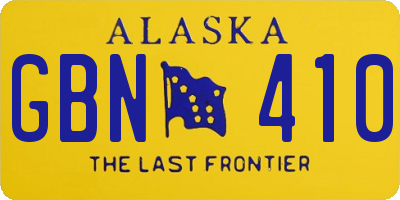 AK license plate GBN410