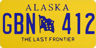AK license plate GBN412