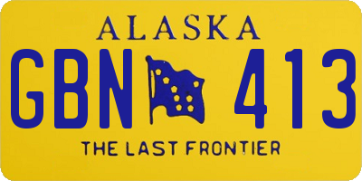 AK license plate GBN413