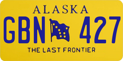 AK license plate GBN427