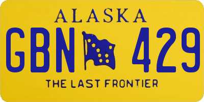 AK license plate GBN429