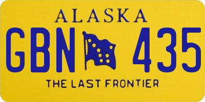 AK license plate GBN435