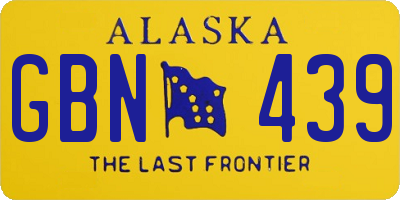 AK license plate GBN439