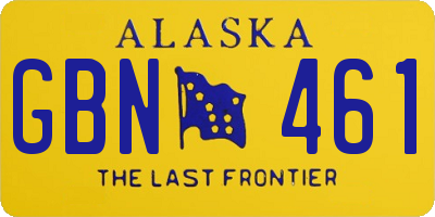 AK license plate GBN461