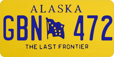AK license plate GBN472