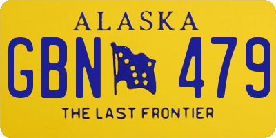 AK license plate GBN479