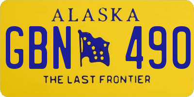 AK license plate GBN490