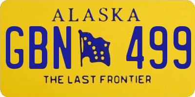 AK license plate GBN499