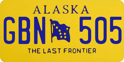 AK license plate GBN505