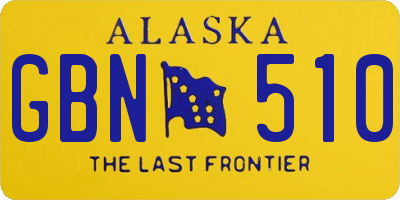 AK license plate GBN510