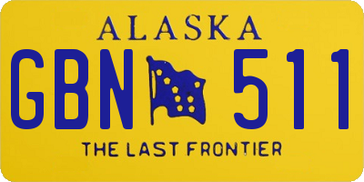 AK license plate GBN511
