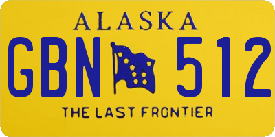 AK license plate GBN512