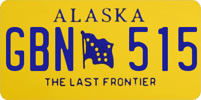 AK license plate GBN515