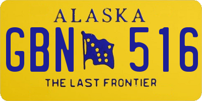 AK license plate GBN516