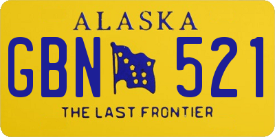 AK license plate GBN521