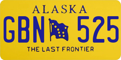 AK license plate GBN525