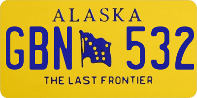 AK license plate GBN532