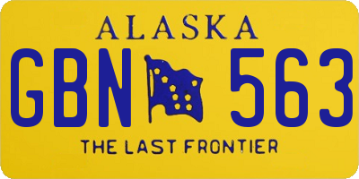 AK license plate GBN563