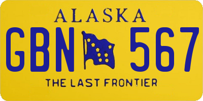AK license plate GBN567