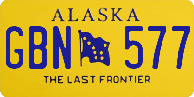 AK license plate GBN577