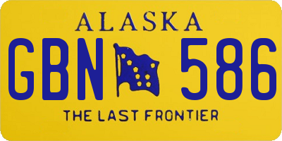 AK license plate GBN586