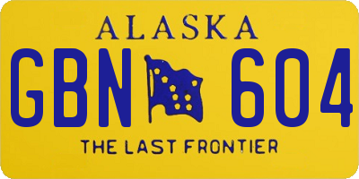 AK license plate GBN604