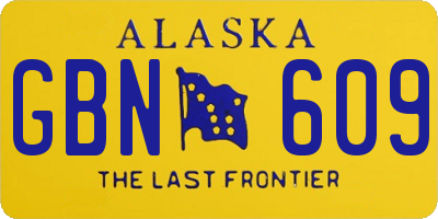 AK license plate GBN609