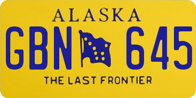 AK license plate GBN645