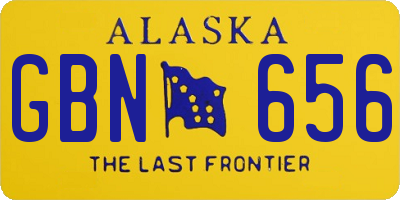AK license plate GBN656