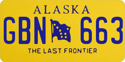 AK license plate GBN663