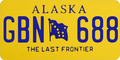 AK license plate GBN688