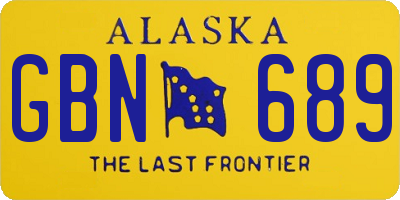 AK license plate GBN689