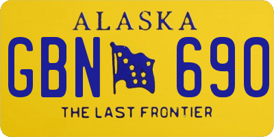 AK license plate GBN690