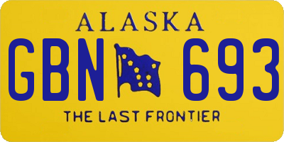 AK license plate GBN693