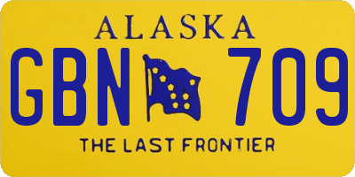 AK license plate GBN709