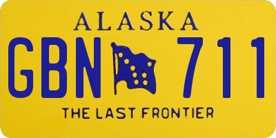 AK license plate GBN711