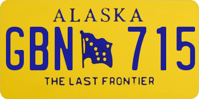 AK license plate GBN715
