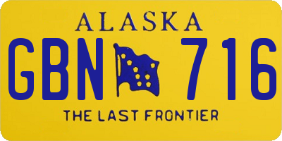 AK license plate GBN716